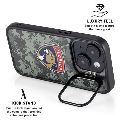 NHL Florida Panthers Camo iPhone 15 Kickstand Case